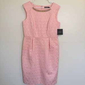 Ellen Tracy pink sleeveless career wear dress